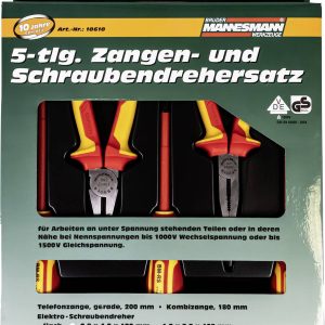 Zestaw szczypiec Brüder Mannesmann M10610, VDE, 5 szt. Zestaw szczypiec Brüder Mannesmann M10610, VDE, 5 szt.