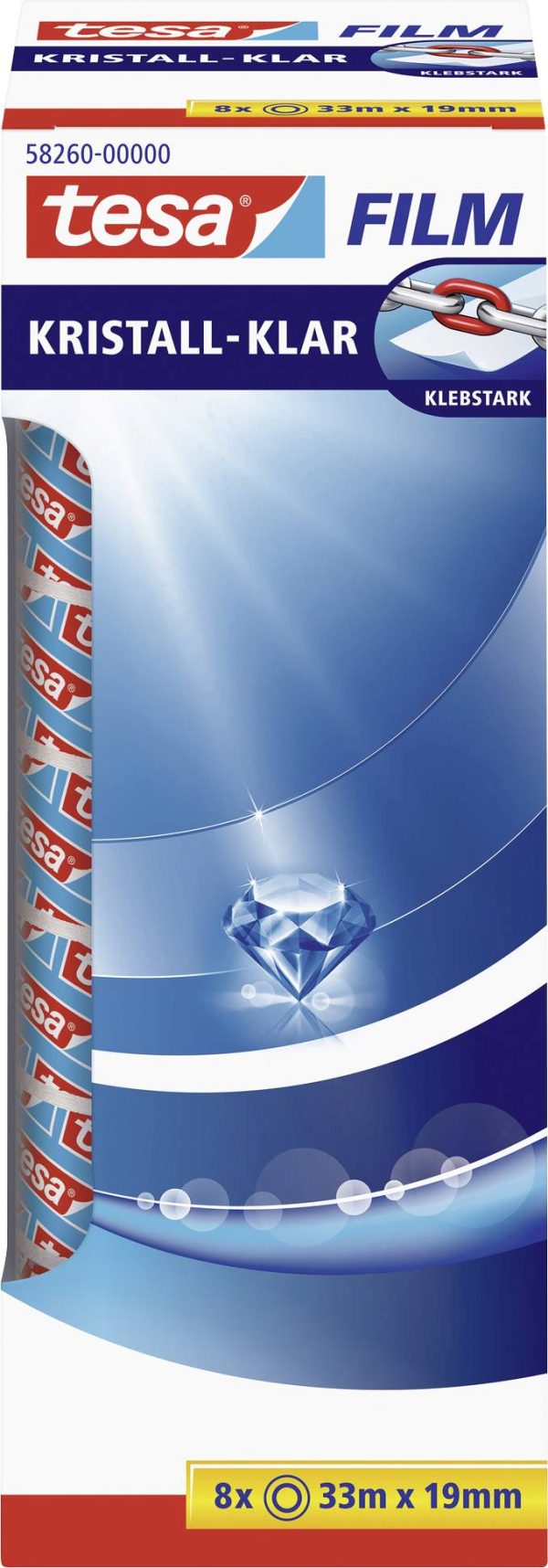 Taśma klejąca tesa krystalicznie przejrzysta 58260-00000-00 (D x S) 33 m x 19 mm 33 m 8 szt.