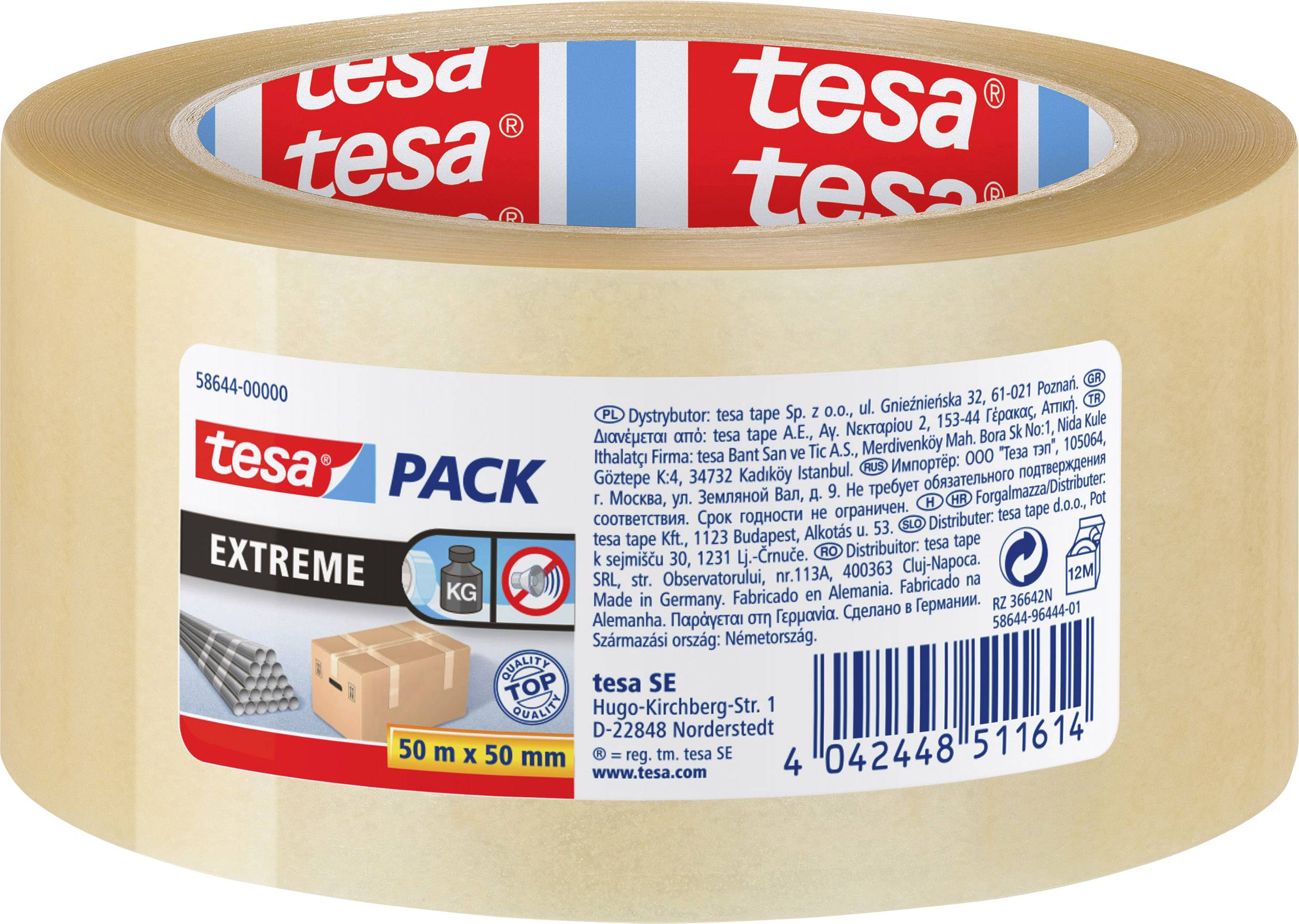 Taśma pakowa tesa tesapack® 58644-00000-00 EXTREME (D x S) 50 m x 50 mm 50 m 1 szt. - obrazek 1
