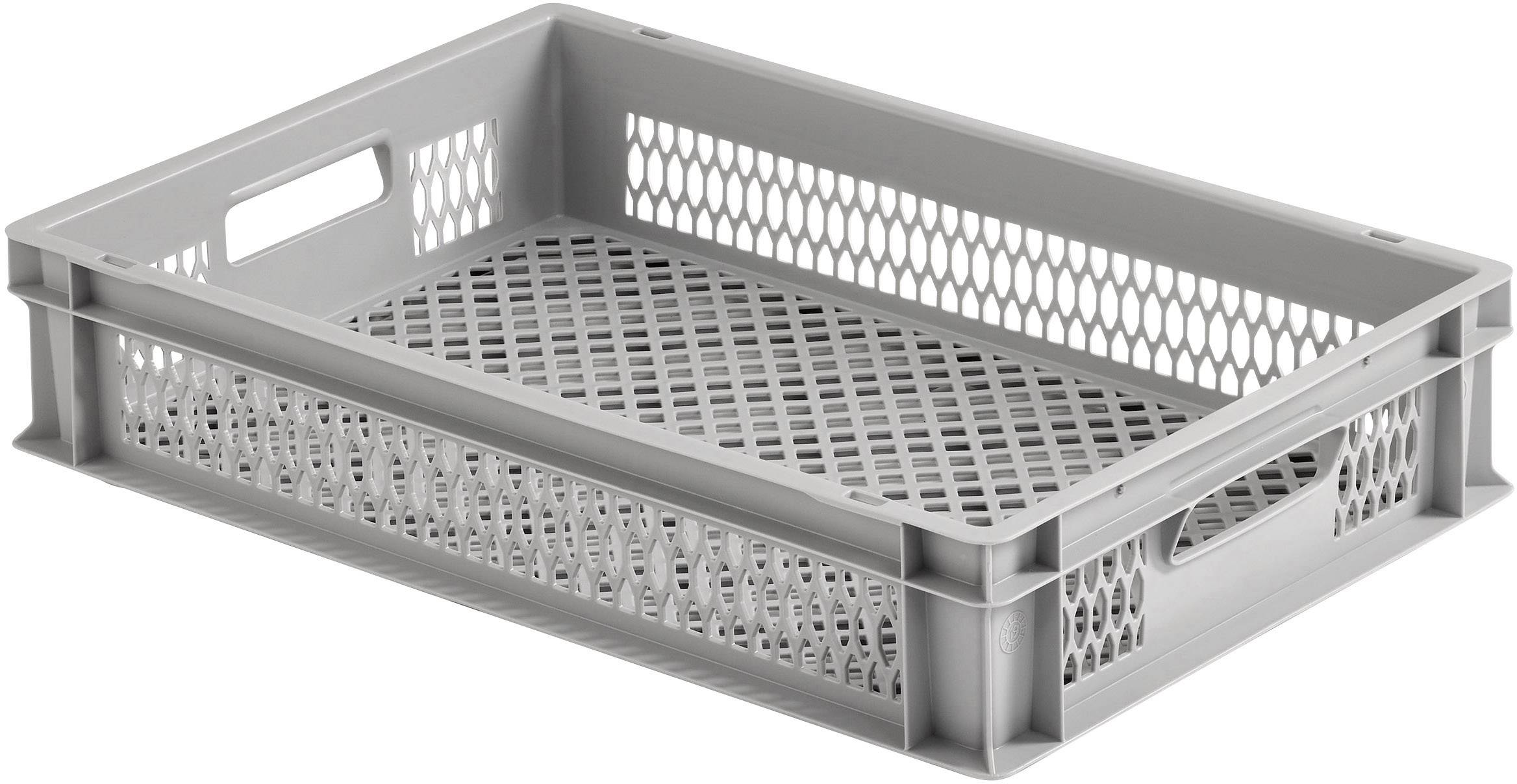 Alutec 75050 Pudełko z tworzywa sztucznego kratowana (D x S x W) 600 x 600 x 120 mm szary 1 szt. - obrazek 1