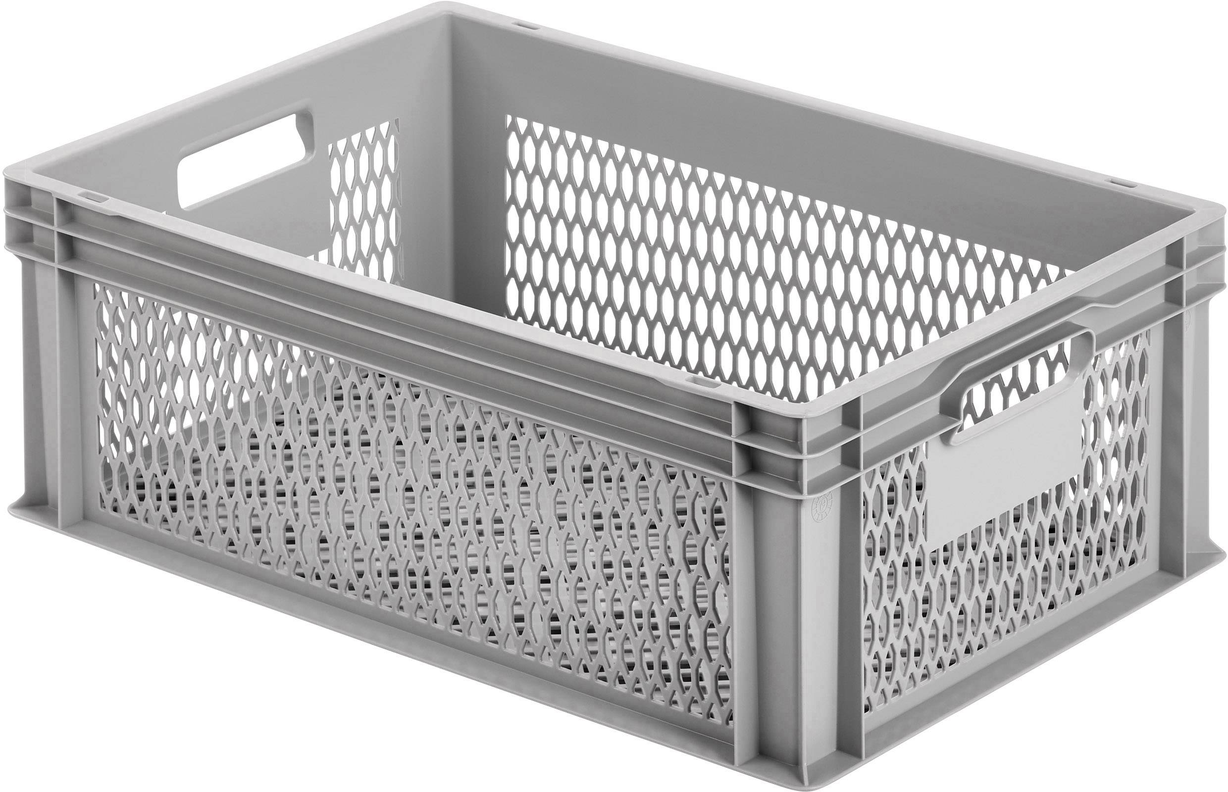 Alutec 75060 Pudełko z tworzywa sztucznego kratowana (D x S x W) 600 x 600 x 220 mm szary 1 szt. - obrazek 1